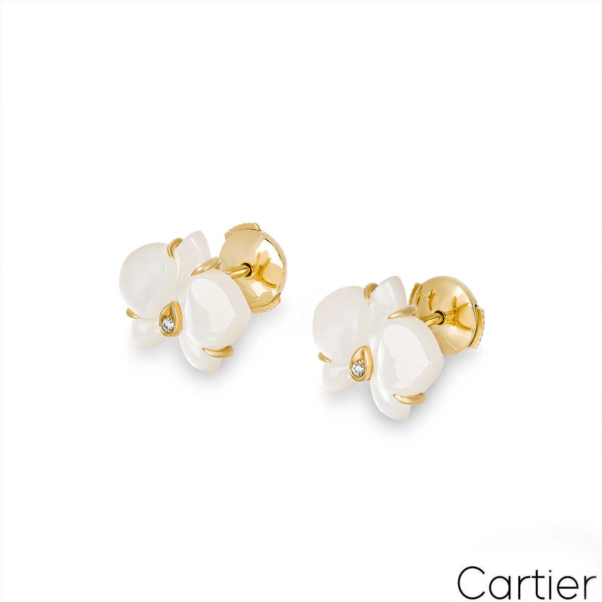 Cartier Yellow Gold Mother of Pearl Diamond Caresse d Orchid es